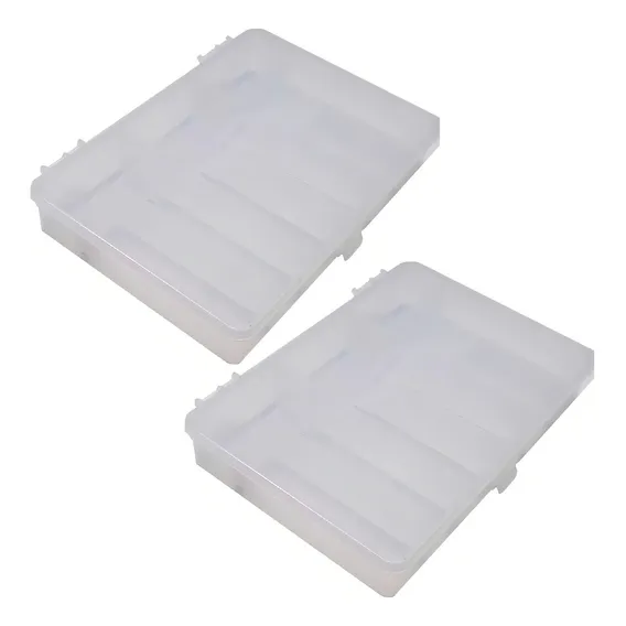 Kit De Estojo Porta Isca Black Pearl Extreme - 9 Divisórias Cor 2 Unidades - Transparente - 2 Unidades Foto 1