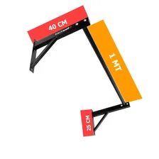 Kit De Exercícios Barra Fixa 40 Cm + Barra Paralela Dip Foto mini  3
