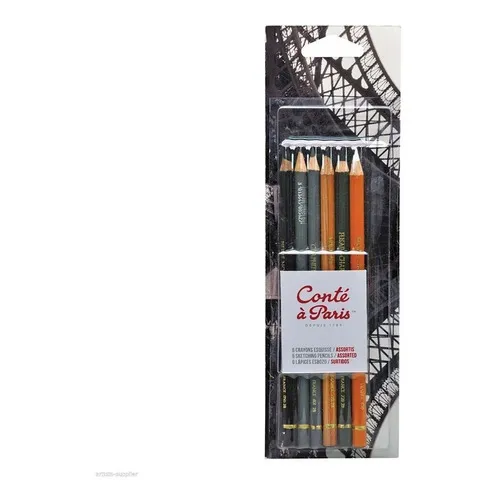 Kit De Lápis Conté À Paris Crayon E Grafite C/ 6 Unds Foto 1
