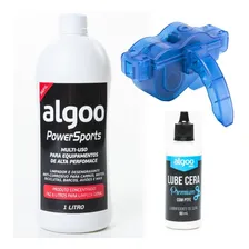Kit De Limpeza Corrente Desengraxante E Lube Cera Algoo 60ml Foto mini 1