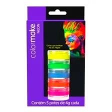 Kit de maquiagem ColorMake 5 CORES FLUOR NEON por rosto - 5 unidades Foto mini 1