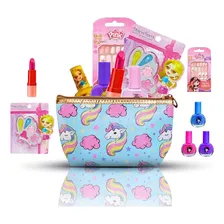 Kit De Maquiagens Infantis + Unhas + Necessaire Bz99 Foto mini 1