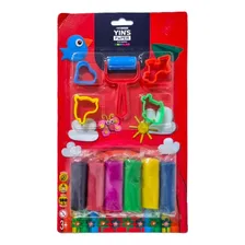 Kit De Massinhas E Ferramentas Com 6 Cores Yin's Cor Vermelho Foto  mini 1