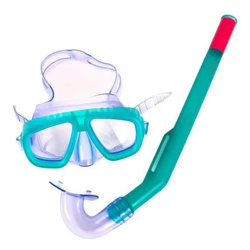 Kit De Mergulho Snorkel + Máscara Infantil Bestway - Verde Foto 1