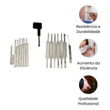 Kit De Michas Abertura Yale E Tetra Com 15 Peças Aço Inox Foto mini 3