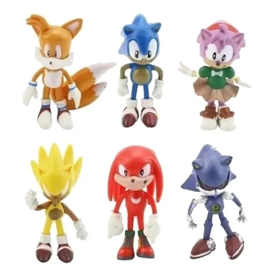 Kit De Miniaturas Bonecos Action Figure Sonic 7cm A2 Foto 1