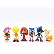 Kit De Miniaturas Bonecos Action Figure Sonic 7cm A2 Foto mini 4