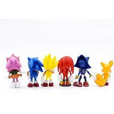 Kit De Miniaturas Bonecos Action Figure Sonic 7cm A2 Foto mini 3