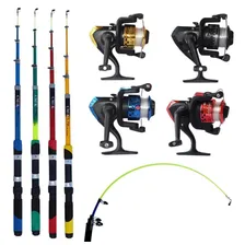 Kit De Pesca 4 Molinetes Com Varas Telesc贸pica Ultra Light Foto mini 1