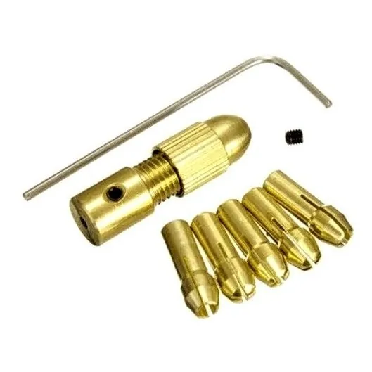 Kit De Pinças Micro RetĂfica E Mandril Para Motor C/ 7 Pçs Foto 1