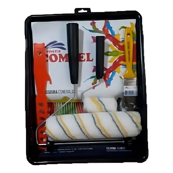 Kit De Pintura Compel Bandeja Pincel Rolo 6 Pcs Foto 1