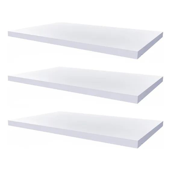 Kit De Prateleiras Em Mdf Branco Foto 1
