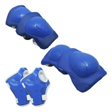 Kit De Proteção Infantil Skate Patins Bicicleta Azul Foto mini  3