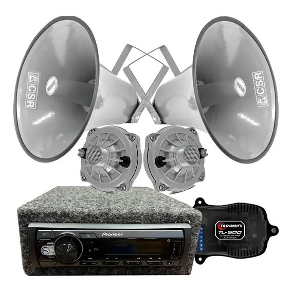 Kit De Som Completo Para Divulgação Externa Moto / Carro Foto 1