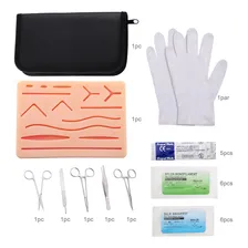 Kit De Sutura Simulador Prática Estojo completo para Treinamento com Pinça Pinca isbom Foto mini 2
