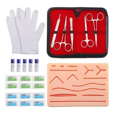 Kit De Sutura Simulador Prática Estojo completo para Treinamento com Pinça Pinca isbom Foto mini 1