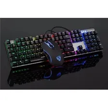 Kit de teclado e mouse gamer Motospeed CK888 Foto mini 1
