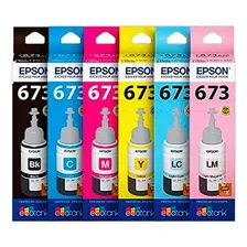 Kit de tinta Epson T673 6 para L800 L805 L810 L850 L1800 Foto mini 1