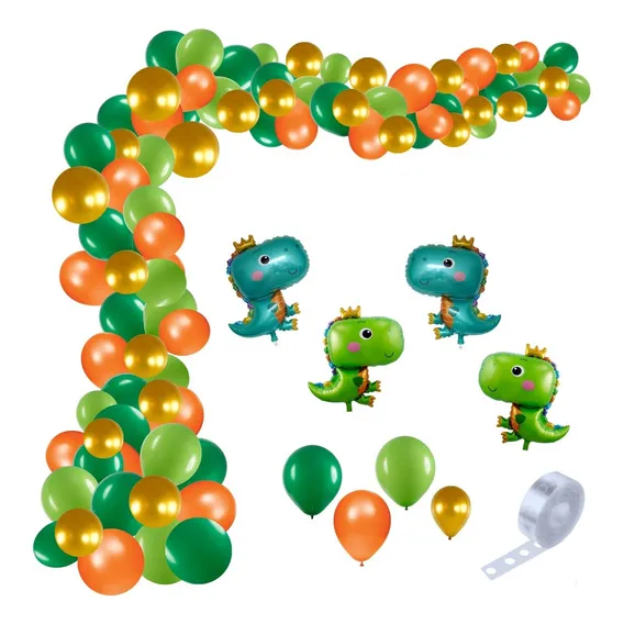 Kit Decoração Dinossauro: Balões Bexigas + Balões Dinossauro Foto 1