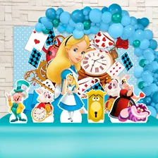 Kit Decoração De Festa Infantil Alice Pais Das Maravilhas M Foto mini 1