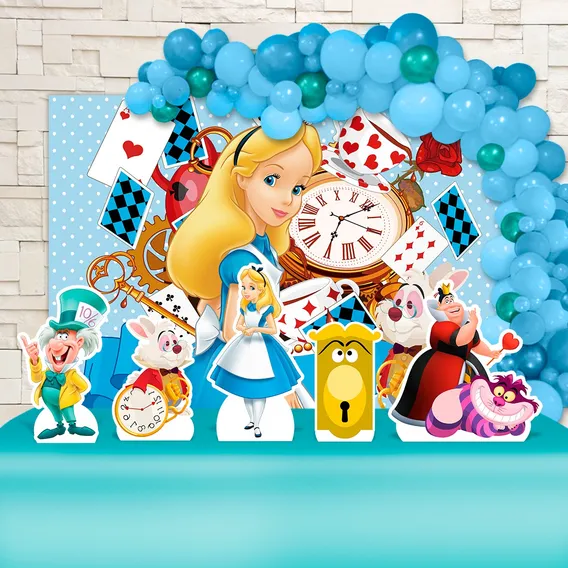 Kit Decoração De Festa Infantil Alice Pais Das Maravilhas M Foto 1
