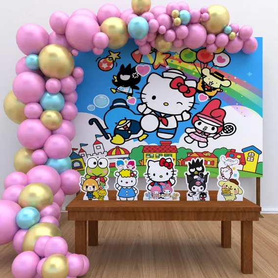 Kit Decoração De Festa Infantil Hello Kitty E Seus Amigos M Foto 1