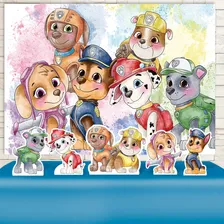 Kit Decoração De Festa Infantil Patrulha Canina Aquarela P Foto mini 2
