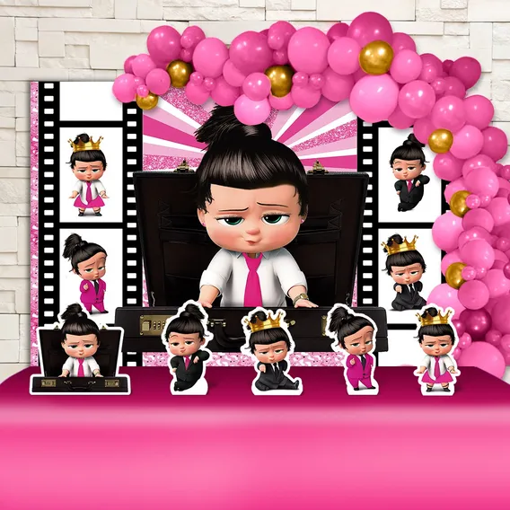 Kit Decoração De Festa Infantil Poderosa Chefinha Morena 2 M Foto 1