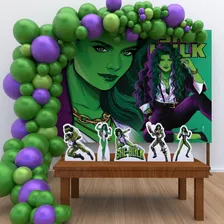 Kit Decoração De Festa Infantil She Hulk Mulher Hulk M Foto mini 1