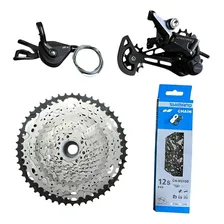 Kit Deore 12v 1x12 M6100 Padrão Hg Cassete 11x52t Mtb Foto mini  2