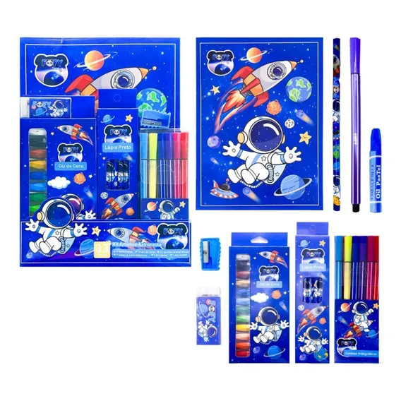 Kit Desenho Artístico Infantil Astronauta C 33 Peças - Fofy Foto 1
