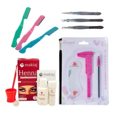 Kit design sobrancelha rena Makiaj navalha pinça paquimetro Foto mini 1