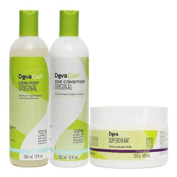 Kit Deva Curl Low Poo E One Condition 2x355ml E Super 250g Foto 1