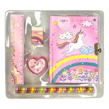 Kit Di谩rio Unic贸rnio Com Chave E Acess贸rios Personalizados Foto mini 2