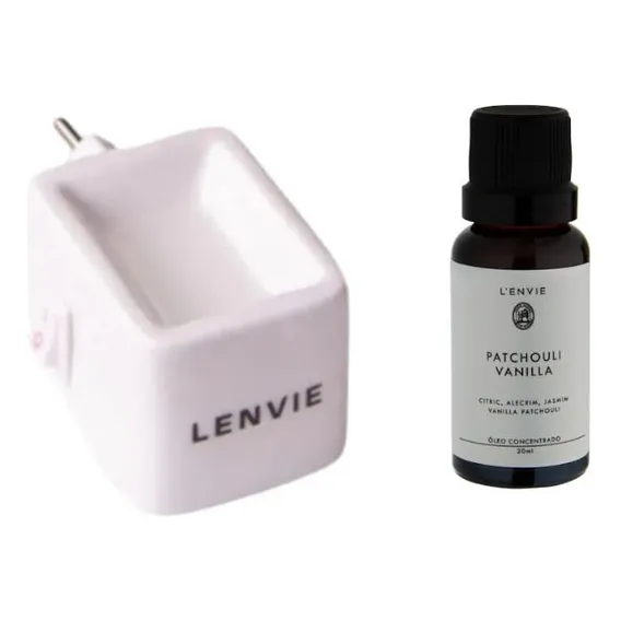 Kit Difusor Elétrico + Óleo Concentrado 20ml Lenvie Cor Patchouli Vanilla Foto 1
