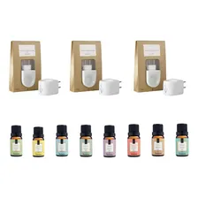 Kit Difusor ElĂ©trico Porcelana E 08 EssĂȘncias 10ml Via Aroma Foto mini 1
