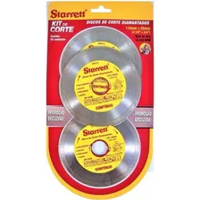 Kit Discos Diamantados Continuo 3 Peças - Kddc110-3 Starrett Foto mini 2