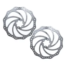 Kit Discos Freio Rotor 180mm 6 Parafusos Bicicleta Absolute Cor Prateado Foto mini  2