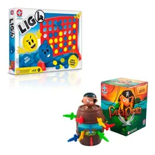 Kit Diversão Da Estrela Jogo Lig 4 + Brinquedo Pula Pirata Foto mini 1