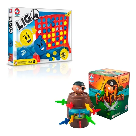 Kit Diversão Da Estrela Jogo Lig 4 + Brinquedo Pula Pirata Foto 1