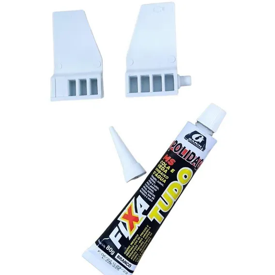 Kit Dobradiça Tampa Móvel Lavadora Consul Brastemp Com Cola Foto 1