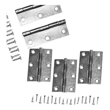 Kit Dobradiças Quadrada 3x2x1,7 - Zinco Foto mini 3