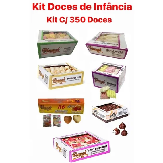 Kit Doces De Infância Dia Das Crianças - Kit C/ 350 Doces Foto 1