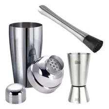 Kit Drink Bar Bebida Completo Coqueteleira Dosador Macerador Foto  mini 1