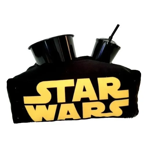 Kit Duas Almofadas De Pipoca Star Wars E Harry Potter Combo Cor Preto Foto 1