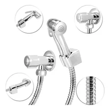 Kit Ducha Higiênica Completa Em Abs E Flexivel De 1,20m Foto  mini 1