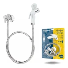 Kit Ducha HigiĂȘnica FlexĂvel BidĂȘ Registro Inox 1,2m Blukit Foto mini 3