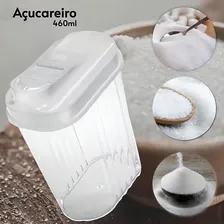 Kit Dupla Açucareiro Ou Farinheira Em Plástico Cristal 460ml Foto mini 4