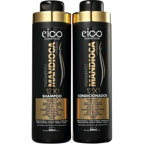 Kit Eico Seduction Mandioca Shampoo + Condicionador 800 Foto 1