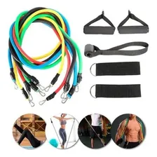 Kit Elástico 11 Peças Tubing Treino ExercĂcio Extensor Foto mini 4